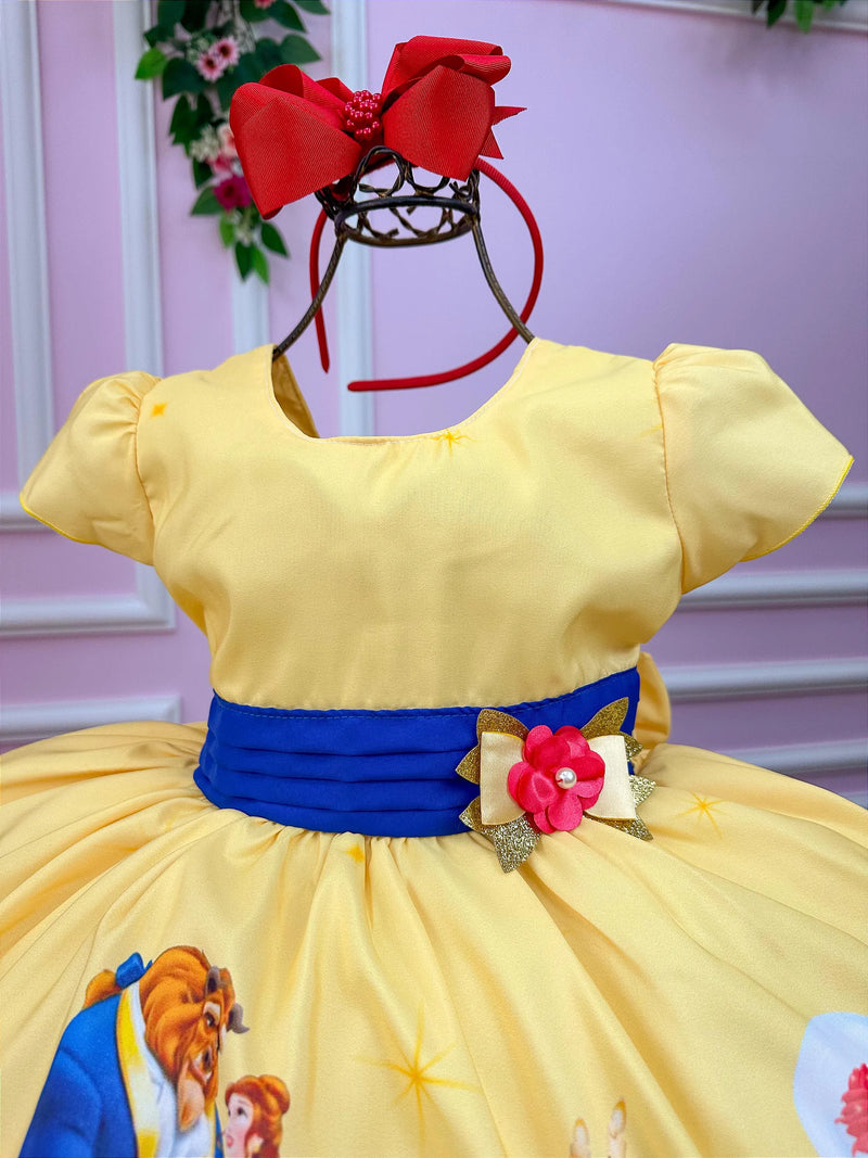 Vestido Infantil Temáticos da Gigi A Bela e a Fera