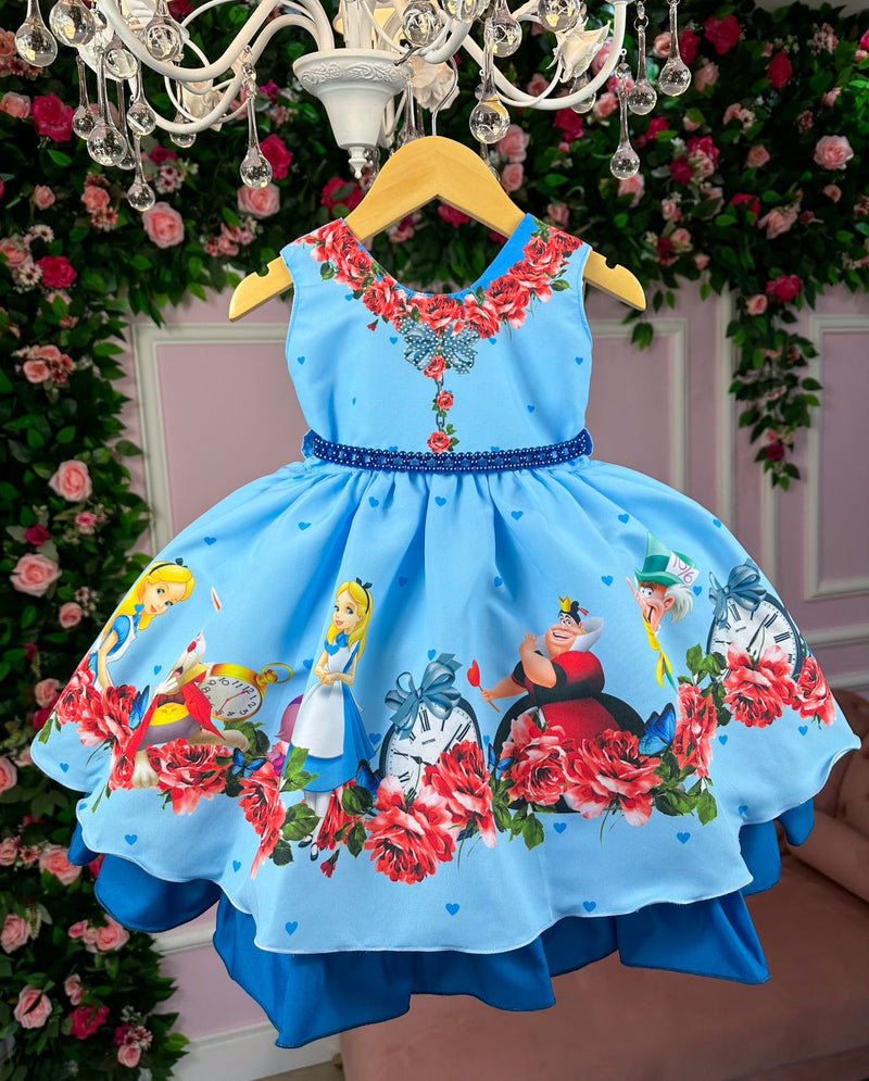 Vestido Temáticos da Miss Alice No Pais Das Maravilhas (VESTTMCDMSSA)