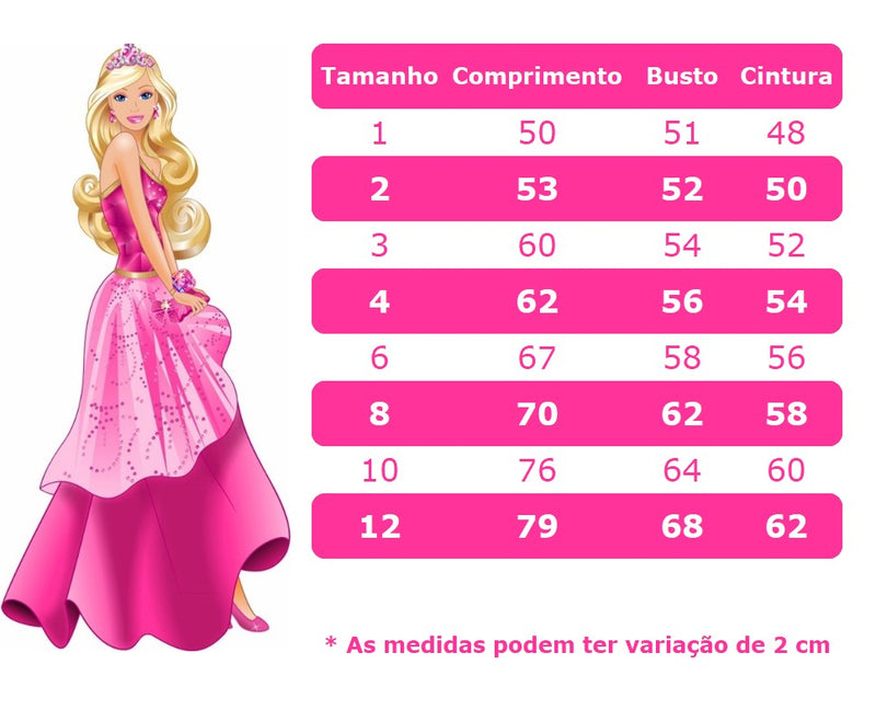 Vestido infantil Barbie Pink Babados Glitter Brilho luxo