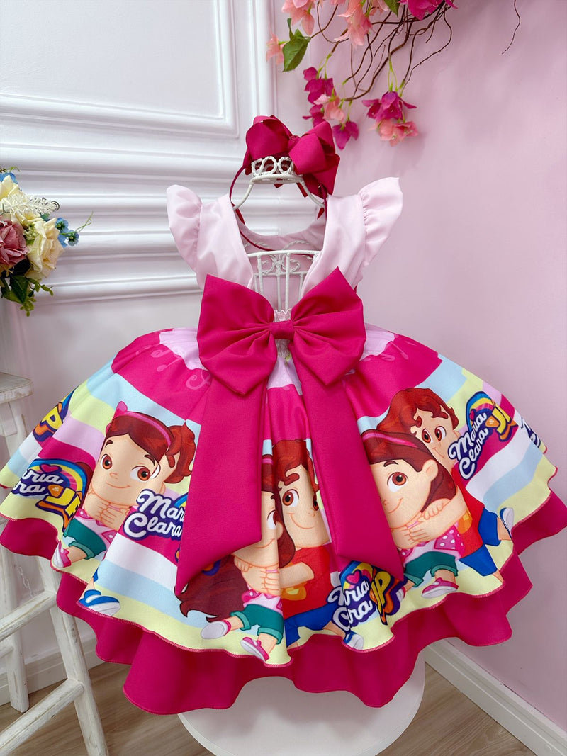 Vestido Infantil Rosa Maria Clara e JP Luxo