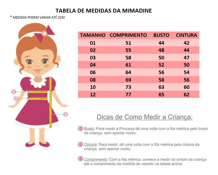 Vestido Infantil Princesas Rosa C/ Cinto de Pérolas e Laço