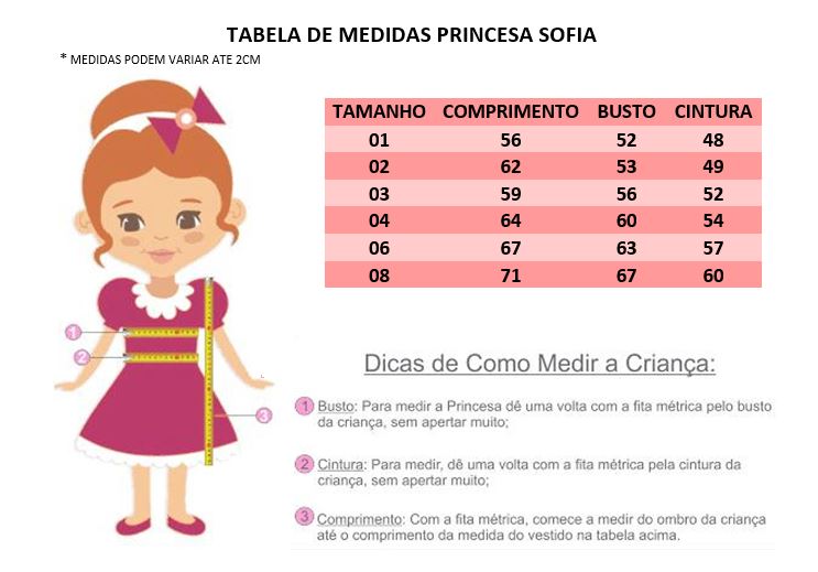 Vestido Infantil Princesa Sofia Lilás C/ Cinto de Pérolas