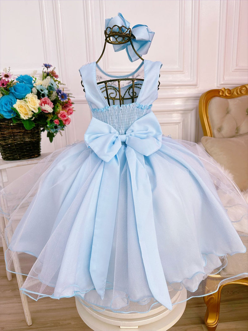 Vestido Infantil Frozen Princesas Capa de Luxo Aniversário