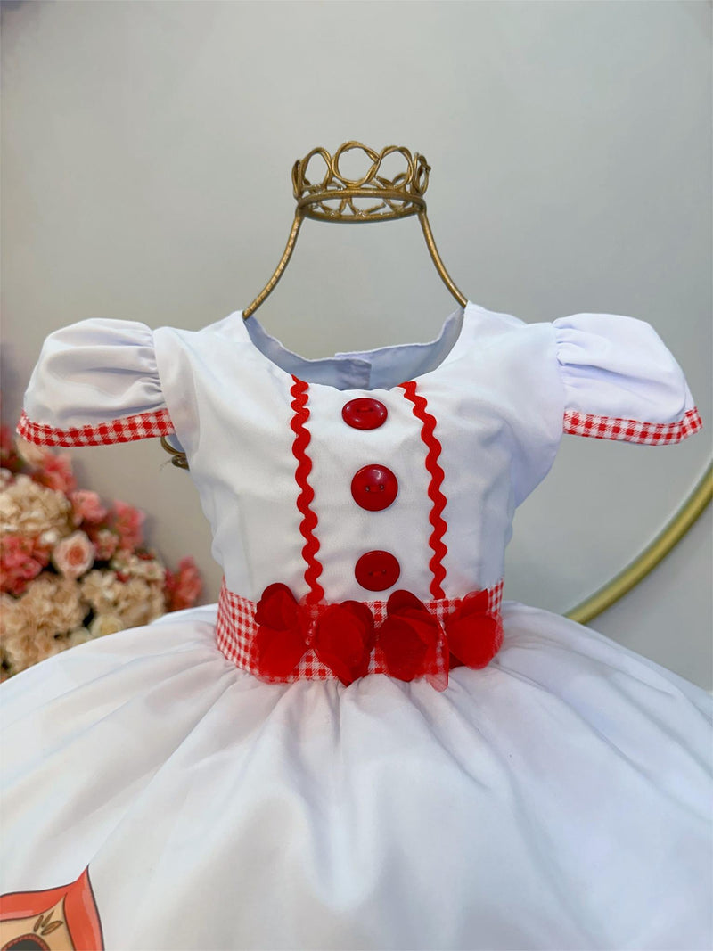 Vestido Infantil Chapéu Vermelho C/ Capuz