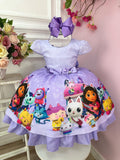 Vestido Infantil Lilás Casa Mágica da Gabby Luxo (DLXGAB)