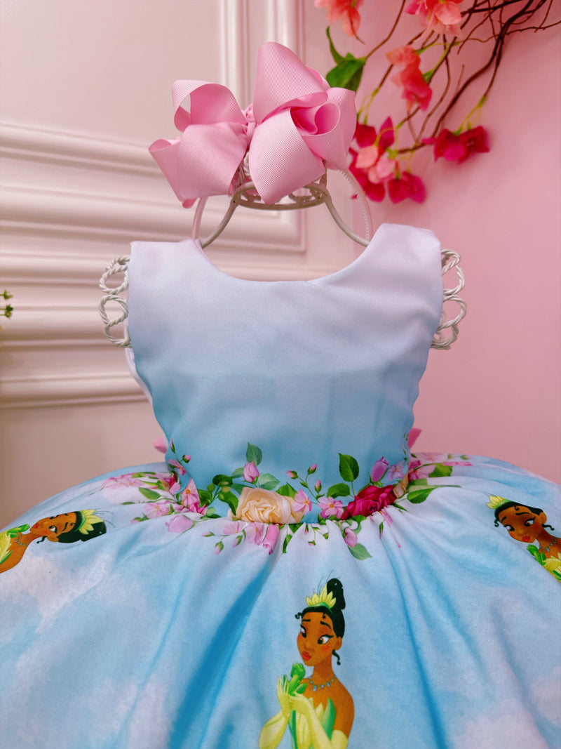 Vestido Infantil Princesa Tiana e o Sapo no Bosque Festas (4182AR)