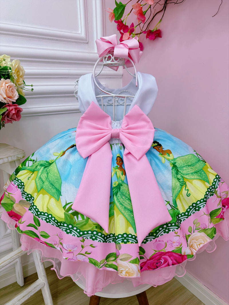 Vestido Infantil Princesa Tiana e o Sapo no Bosque Festas (4182AR)