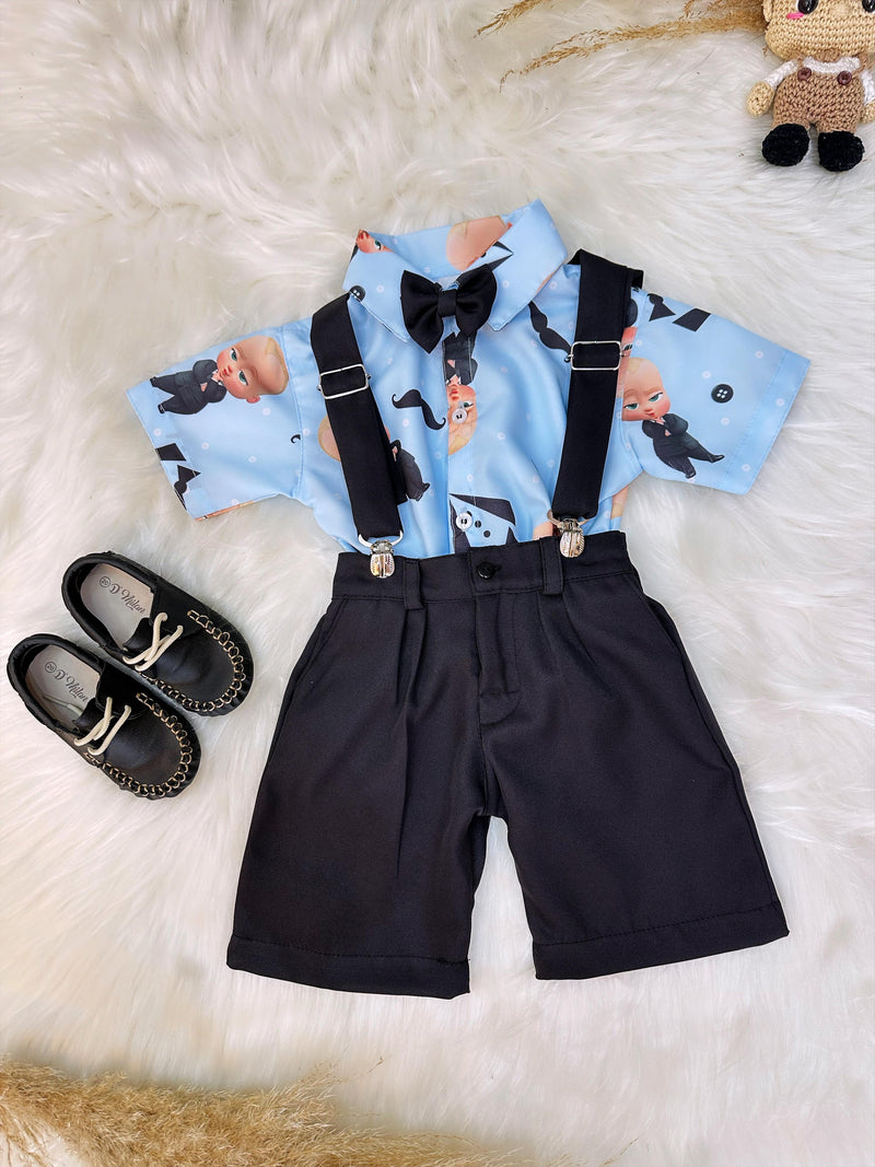 Conjunto Meninos do Poderoso Chefinho Com Short Susp.e Camisa (1309PA)