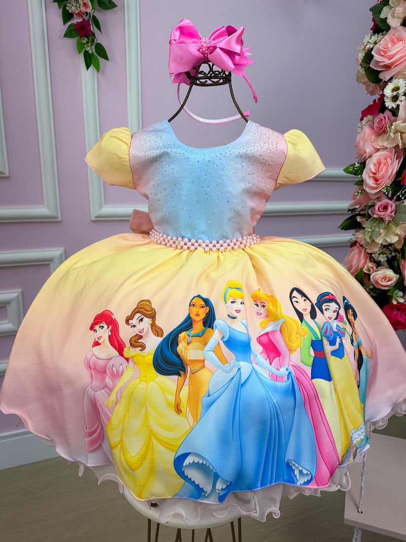 Vestido Infantil Temáticos da Gigi Princesas Disney Colorido (VESTINFTMDGGPRNCD