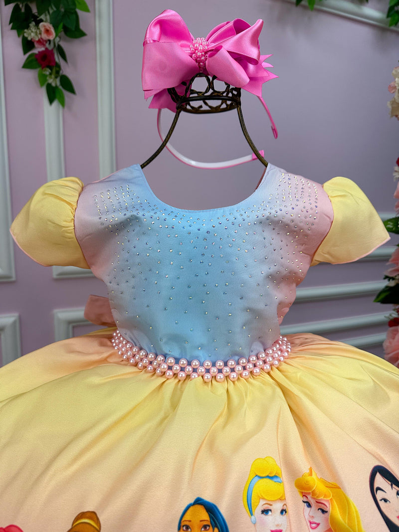 Vestido Infantil Temáticos da Gigi Princesas Disney Colorido (VESTINFTMDGGPRNCD