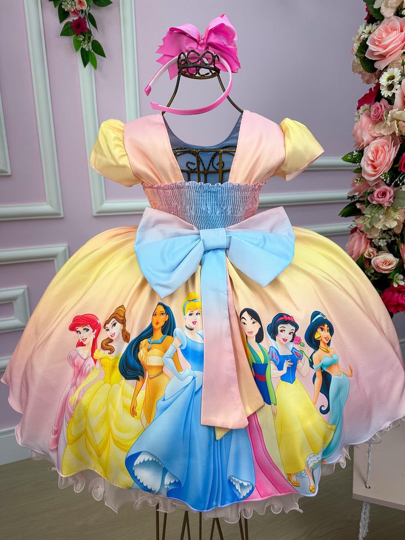 Vestido Infantil Temáticos da Gigi Princesas Disney Colorido (VESTINFTMDGGPRNCD