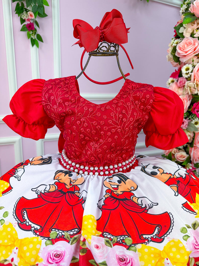 Vestido Infantil Princesa Temático Monica (VESTINFPCSTMTMONC)