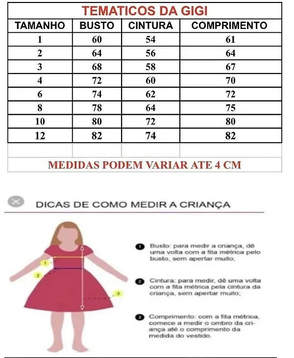 Vestido Infantil Temáticos da Gigi Magali Rosa Bebe (VESTIFTMGLIT)