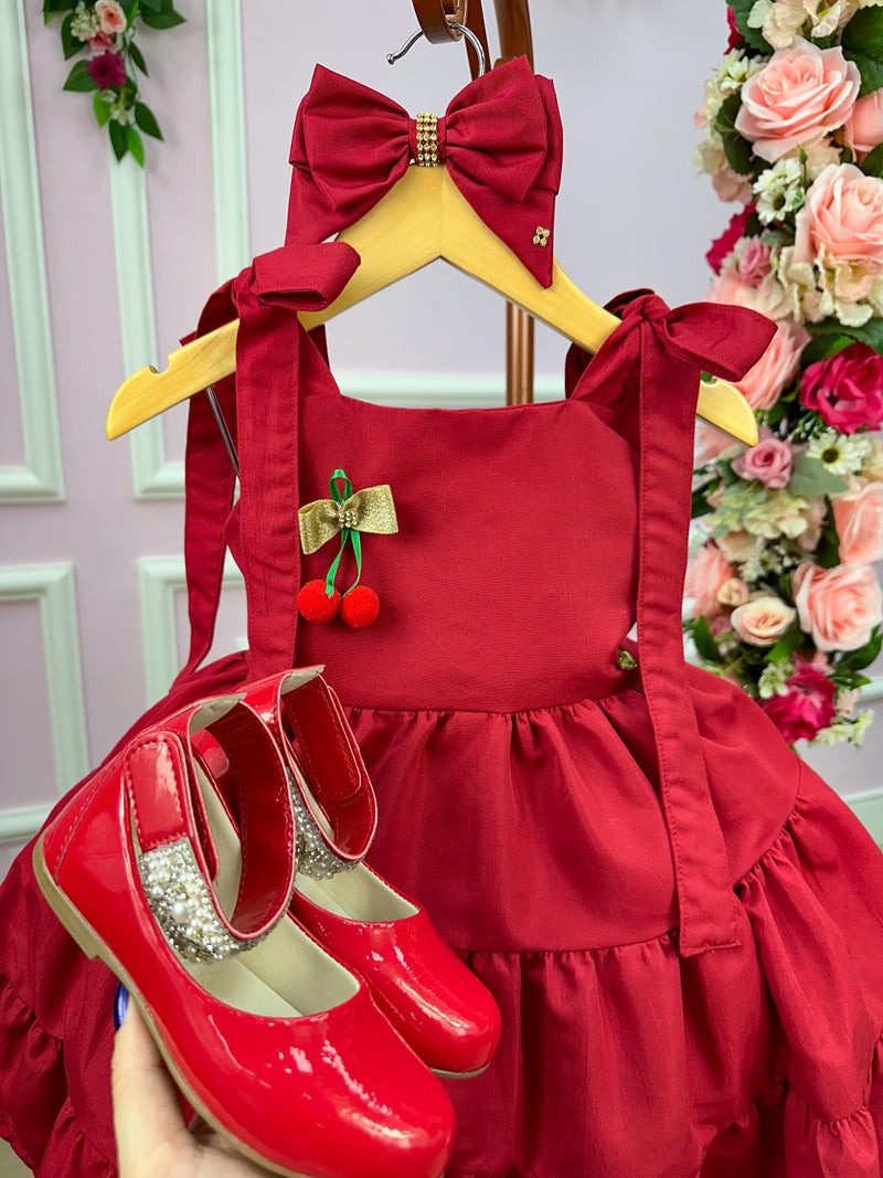 Vestido Blogueirinha Vermelho Cerejinha (VESTBLGVRMLCRJ)