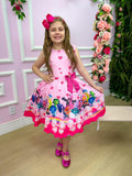 Vestido Infantil Temáticos Luxo Divertidamente Rosa (VESTTMCOLXDVDMENTE)