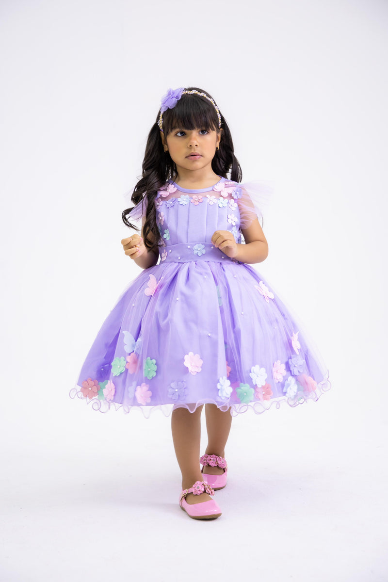 Vestido Marie Jardim Encantado Isis Luxinho Lilas (VESTMJMLXNHOLILAS)