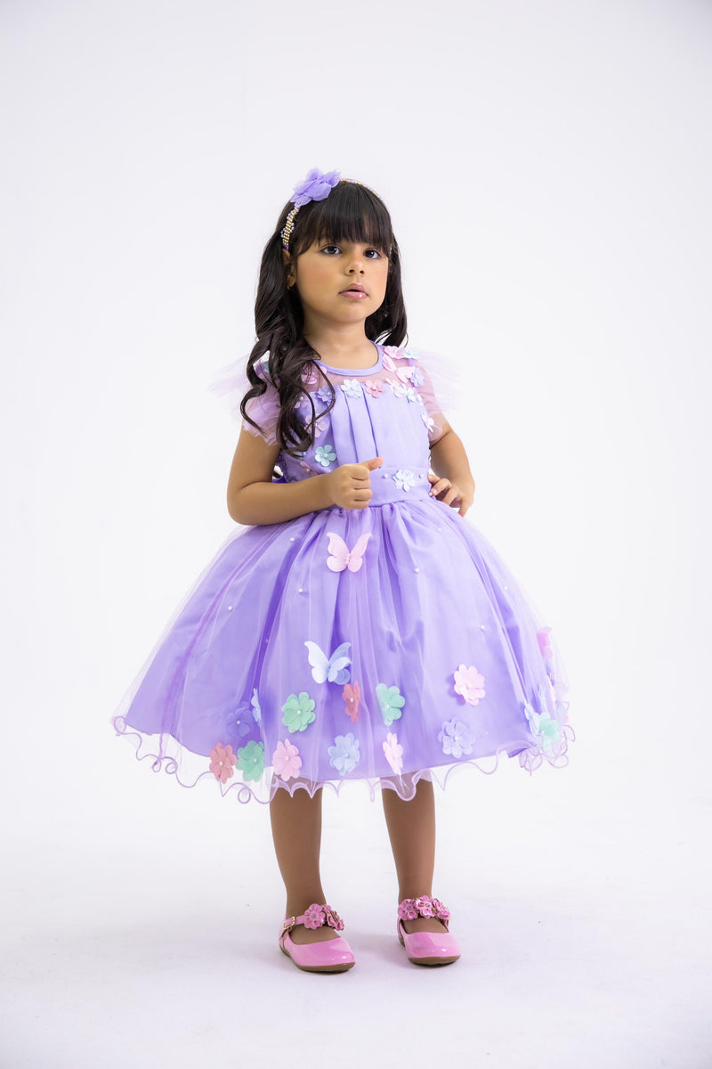 Vestido Marie Jardim Encantado Isis Luxinho Lilas (VESTMJMLXNHOLILAS)