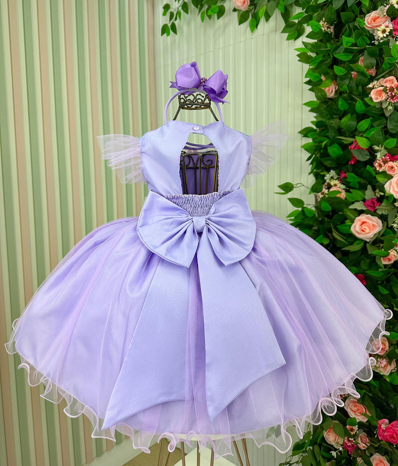 Vestido Marie Jardim Encantado Isis Luxinho Lilas (VESTMJMLXNHOLILAS)