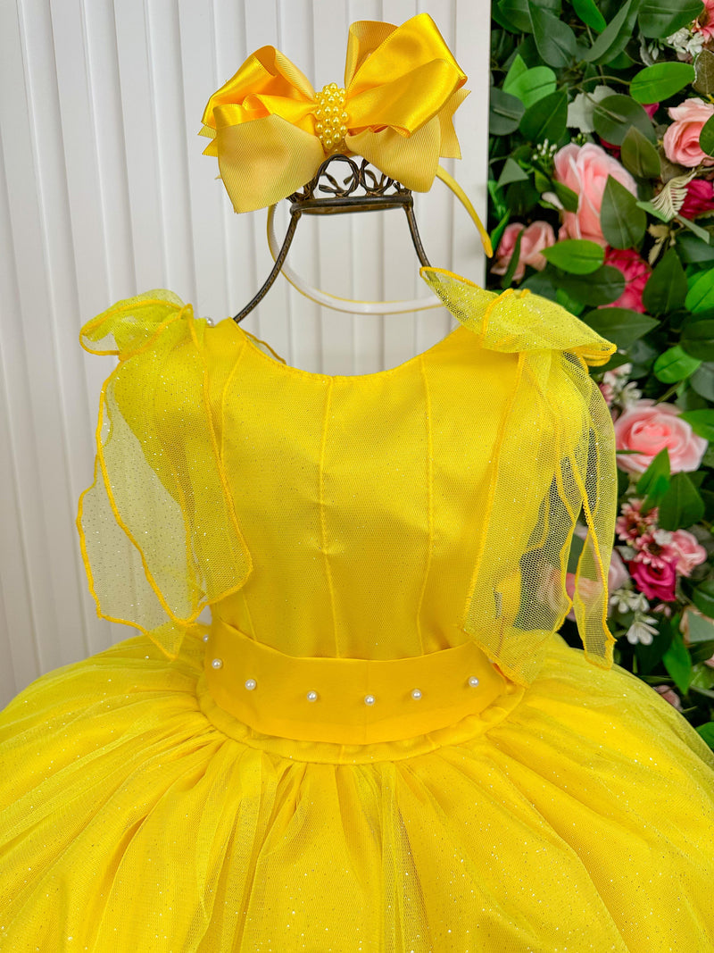 Vestido Marie Longo Mel Amarelo (VSTMRLOGMLAMARL)