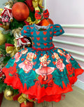 Vestido Mimadine Ursinho Verde Natal (VESTMMDNURSNVRDNTL)