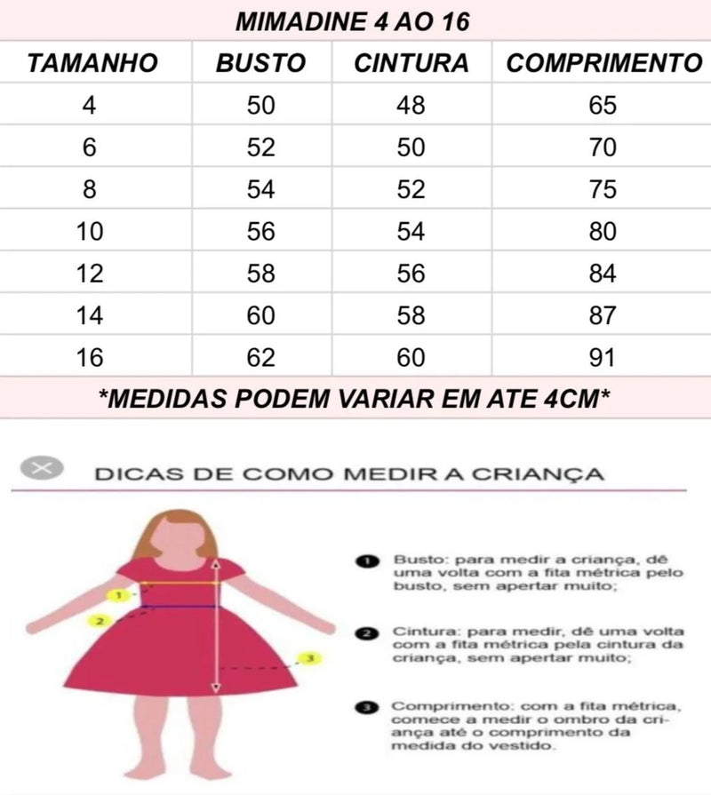 Vestido Mimadine Ursinho Menininha Vermelho Natal (VESTMMDNURSMNNVRMNT)