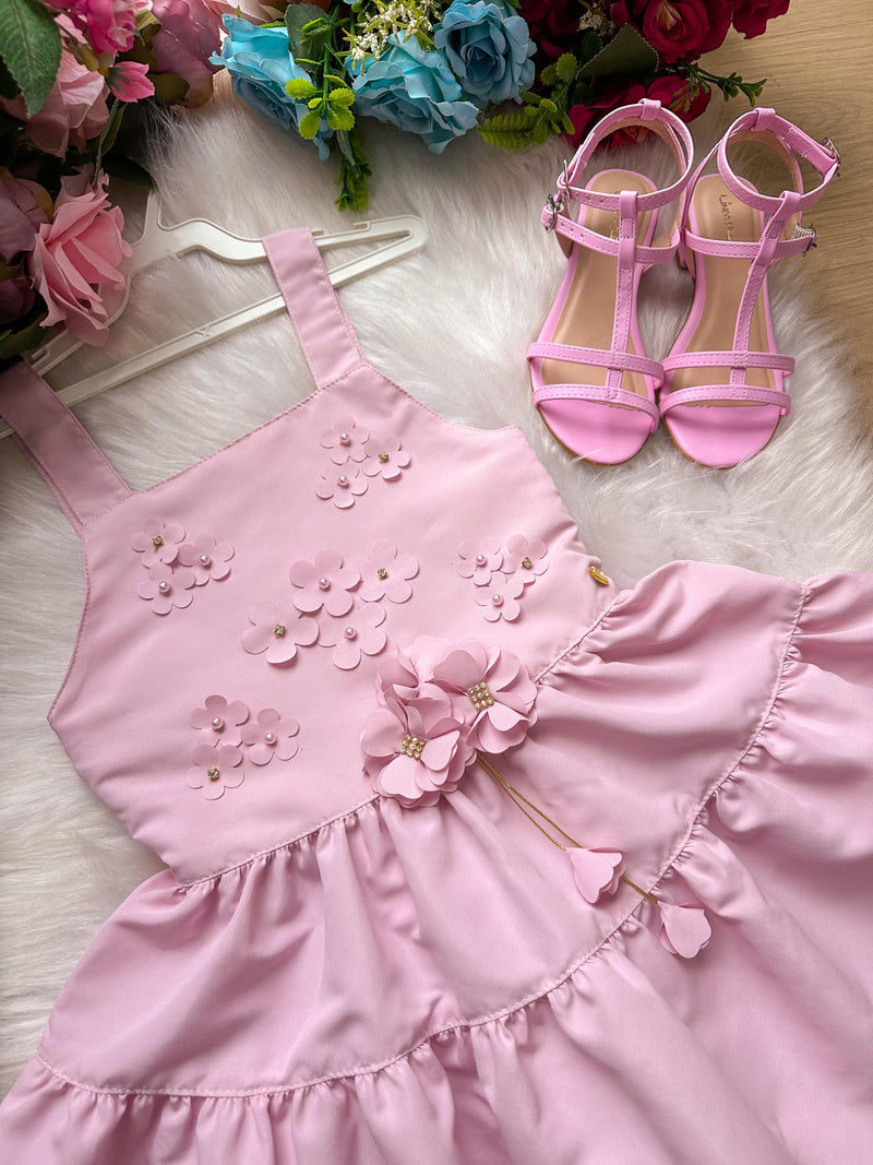 Vestido Blogueirinha Cecilia Rosa Bebe (VESTBGRNCCRSBB)