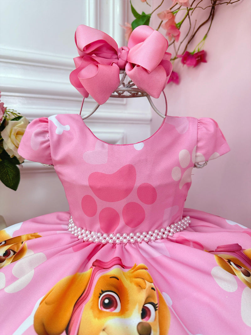 Vestido Infantil Pratulha Canina Skye C/ Pérolas Festas (5062RS)